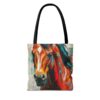 Vibrant Horse Artwork Tote Bag - Perfect for Equestrian Lovers and Animal Enthusiasts - Image 2