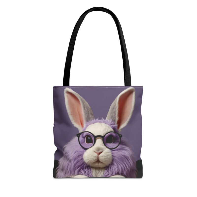 Whimsical Rabbit Tote Bag - Cute Bunny Design with Glasses - Perfect for Easter & Everyday Use