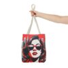 Chic City Style Tote Bag - Trendy Red and Pink Fashion Artwork - Image 17