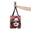 Chic City Style Tote Bag - Trendy Red and Pink Fashion Artwork - Image 21