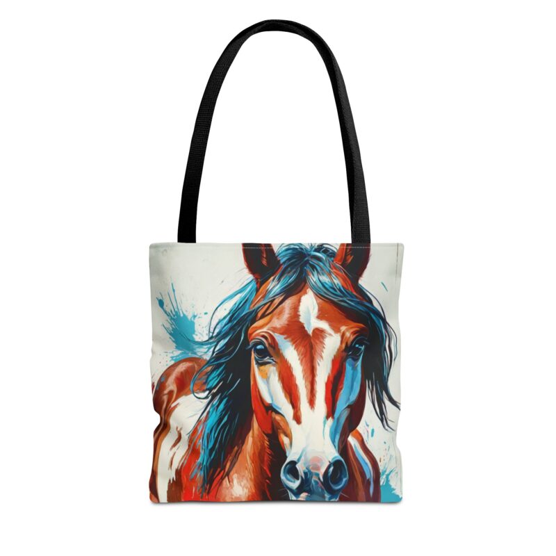 Vibrant Horse Artwork Tote Bag - Perfect for Equestrian Lovers and Animal Enthusiasts