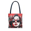 Chic City Style Tote Bag - Trendy Red and Pink Fashion Artwork - Image 18