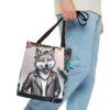 Cool Wolf Tote Bag - Stylish Graphic Design for Animal Lovers - Image 3