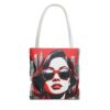 Chic City Style Tote Bag - Trendy Red and Pink Fashion Artwork - Image 9