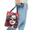 Chic City Style Tote Bag - Trendy Red and Pink Fashion Artwork - Image 20