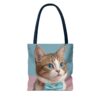 Adorable Cat Tote Bag with Blue Eyes and Bowtie - Perfect for Cat Lovers - Image 19