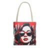 Chic City Style Tote Bag - Trendy Red and Pink Fashion Artwork - Image 14