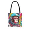 Vibrant Astronaut Monkey Tote Bag | Fun Space-Themed Eco-Friendly Fashion - Image 2