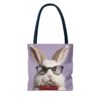 Whimsical Rabbit Tote Bag - Cute Bunny Design with Glasses - Perfect for Easter & Everyday Use - Image 18