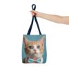 Adorable Cat Tote Bag with Blue Eyes and Bowtie - Perfect for Cat Lovers - Image 21