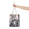 Cool Wolf Tote Bag - Stylish Graphic Design for Animal Lovers - Image 12