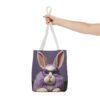 Whimsical Rabbit Tote Bag - Cute Bunny Design with Glasses - Perfect for Easter & Everyday Use - Image 12