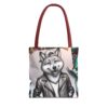 Cool Wolf Tote Bag - Stylish Graphic Design for Animal Lovers - Image 5