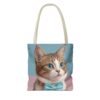 Adorable Cat Tote Bag with Blue Eyes and Bowtie - Perfect for Cat Lovers - Image 15