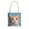 Adorable Cat Tote Bag with Blue Eyes and Bowtie - Perfect for Cat Lovers - Image 14