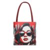 Chic City Style Tote Bag - Trendy Red and Pink Fashion Artwork - Image 5