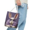 Whimsical Rabbit Tote Bag - Cute Bunny Design with Glasses - Perfect for Easter & Everyday Use - Image 11