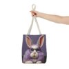 Whimsical Rabbit Tote Bag - Cute Bunny Design with Glasses - Perfect for Easter & Everyday Use - Image 16